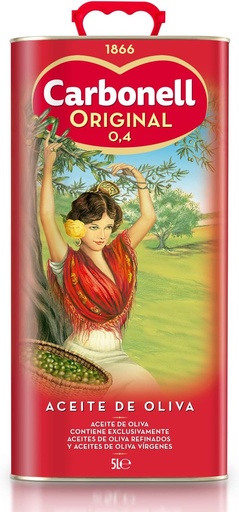 [AC1121B] Huile d'olive CARBONELL 0,4° 5L